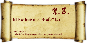Nikodemusz Beáta névjegykártya